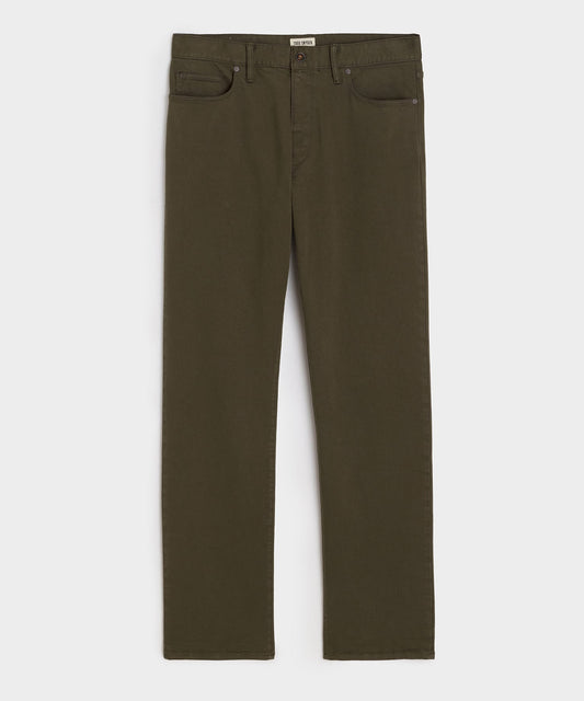 Straight Fit 5-Pocket Chino - Olive Vine
