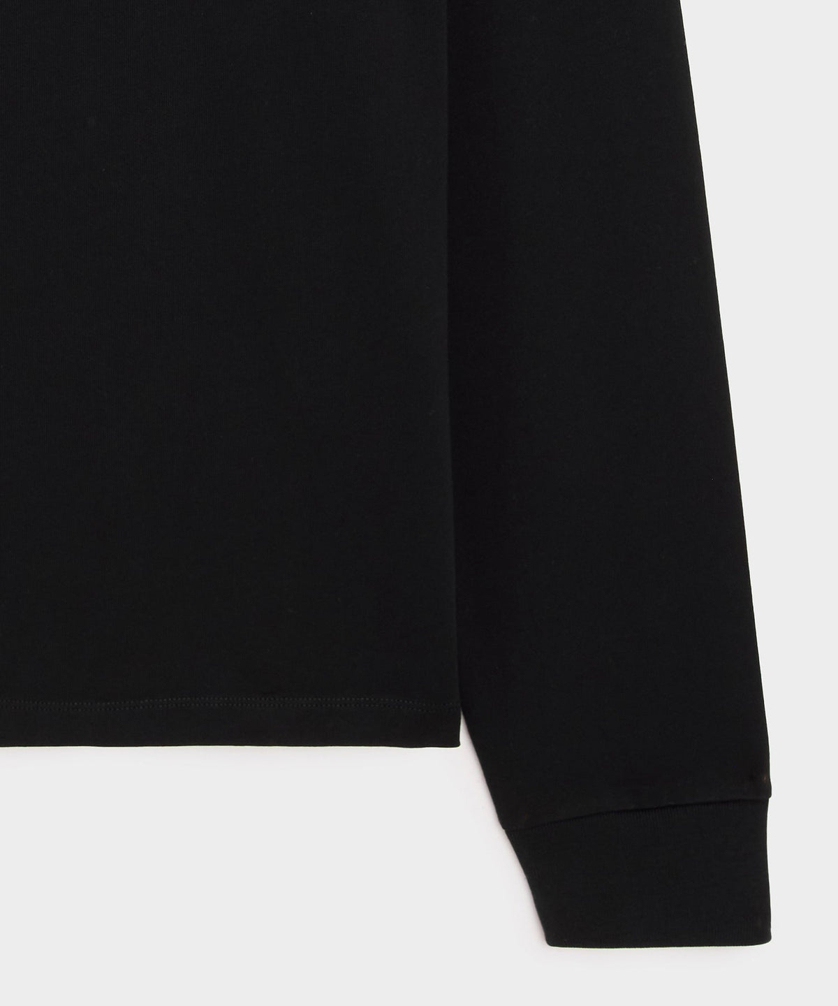Boxy Jersey Mockneck Tee - Black