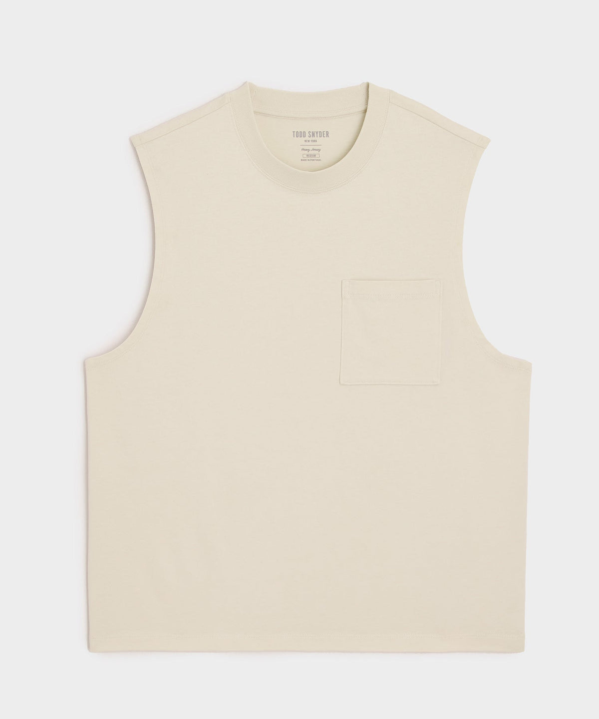 Boxy Jersey Muscle Tank - Chalk