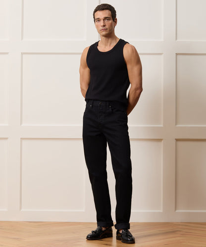 Cotton Ribbed Tank - Black