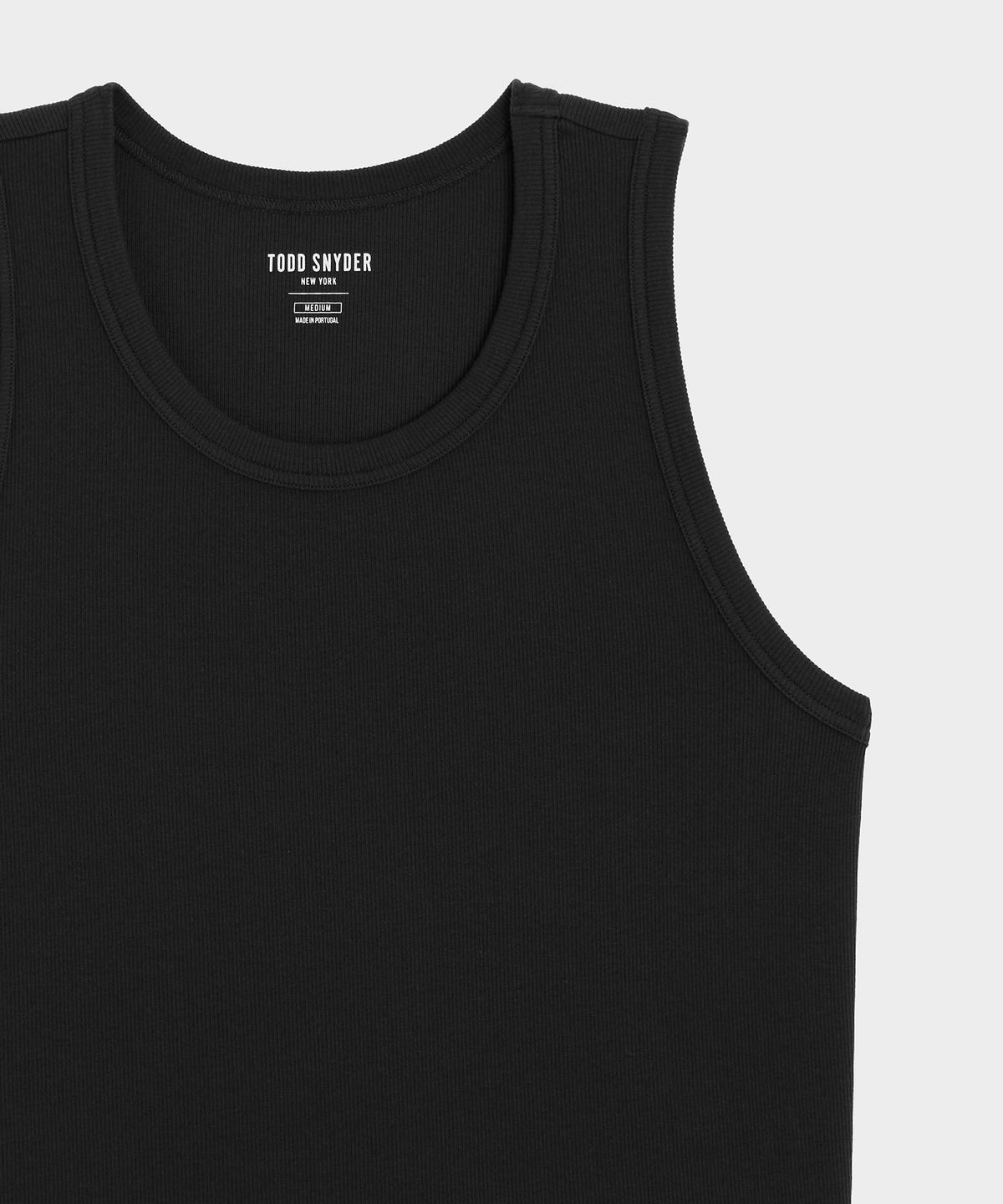 Cotton Ribbed Tank - Black