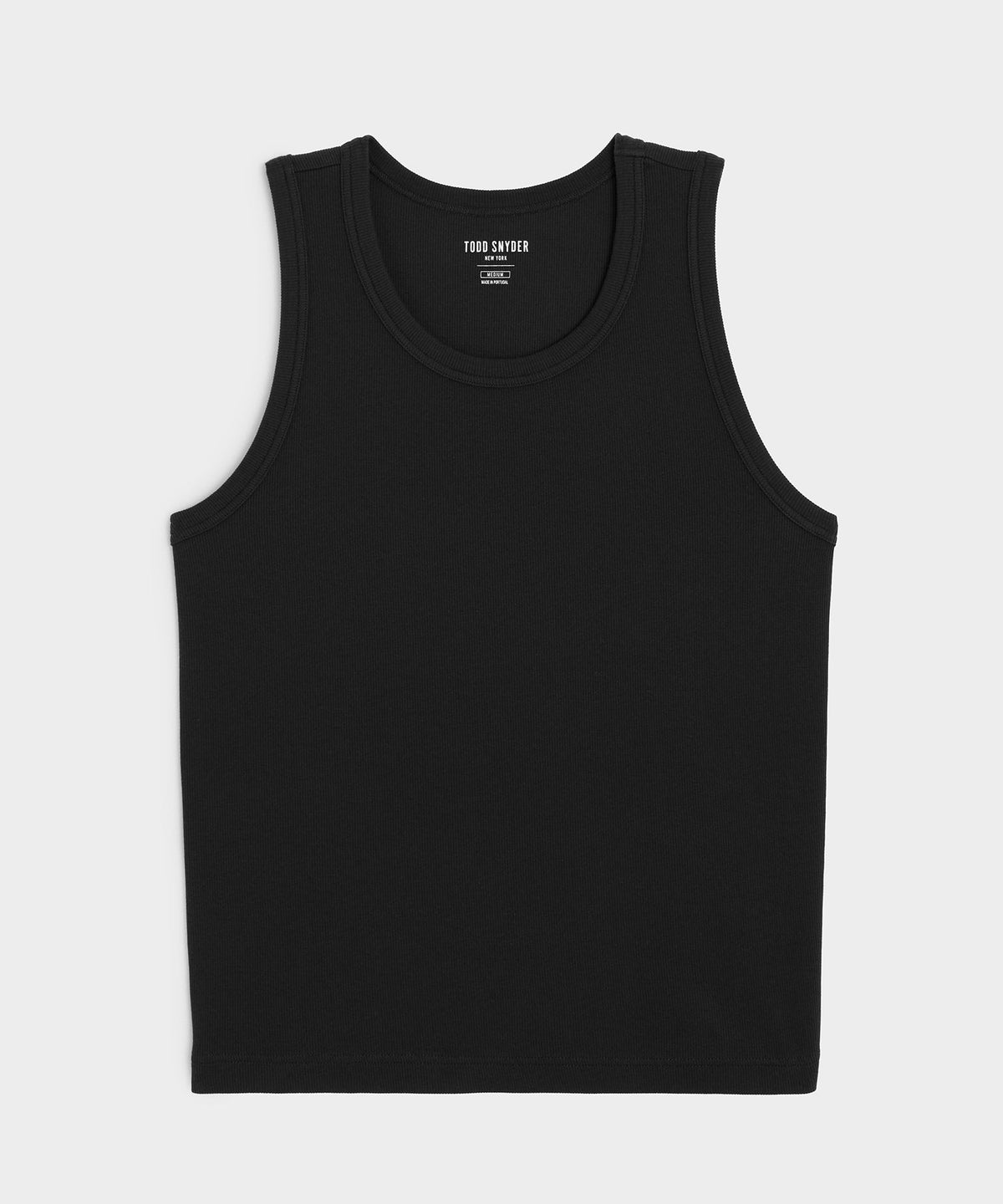 Cotton Ribbed Tank - Black