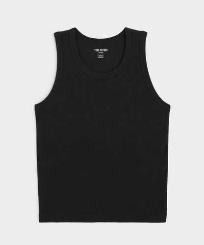 Cotton Ribbed Tank - Black