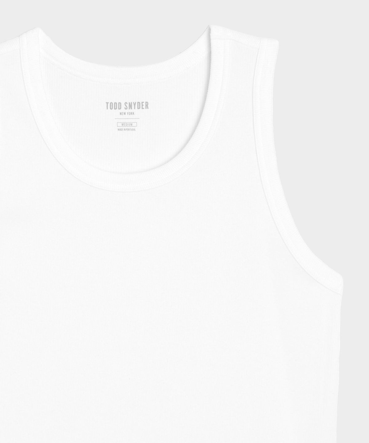 Cotton Ribbed Tank - White