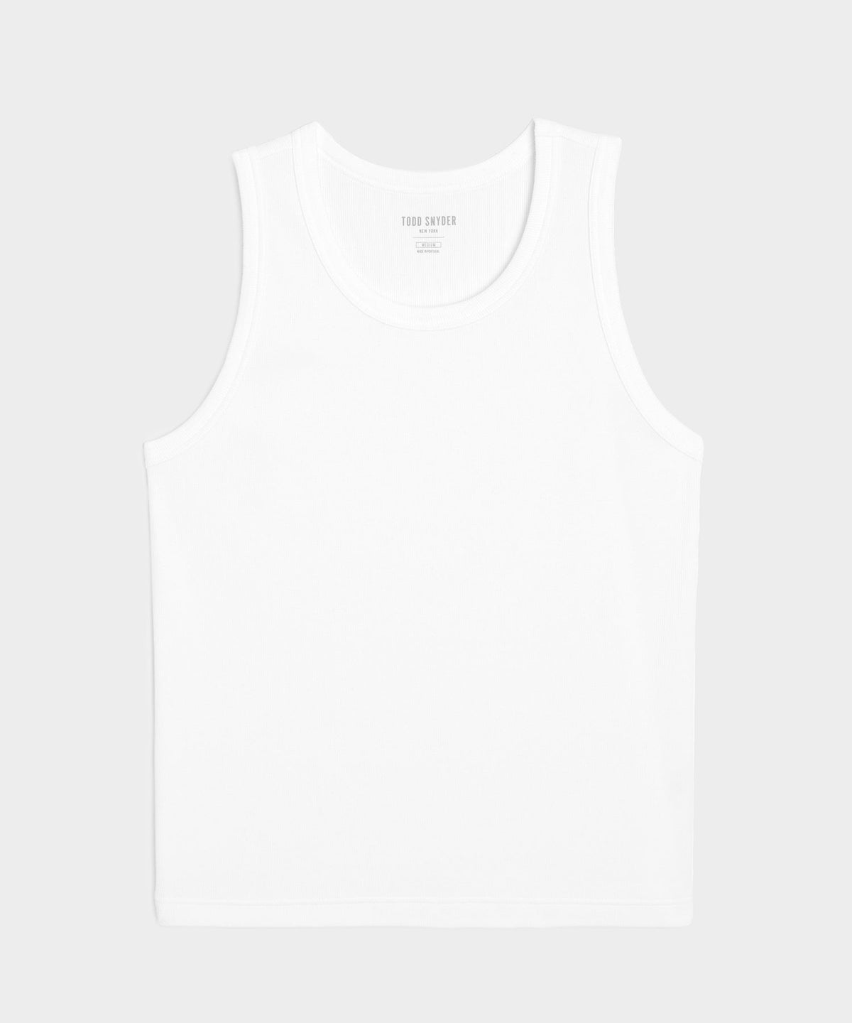 Cotton Ribbed Tank - White