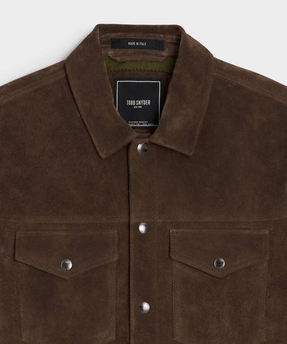 Italian Suede Dylan Jacket - Rich Brown