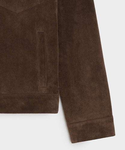 Italian Suede Dylan Jacket - Rich Brown