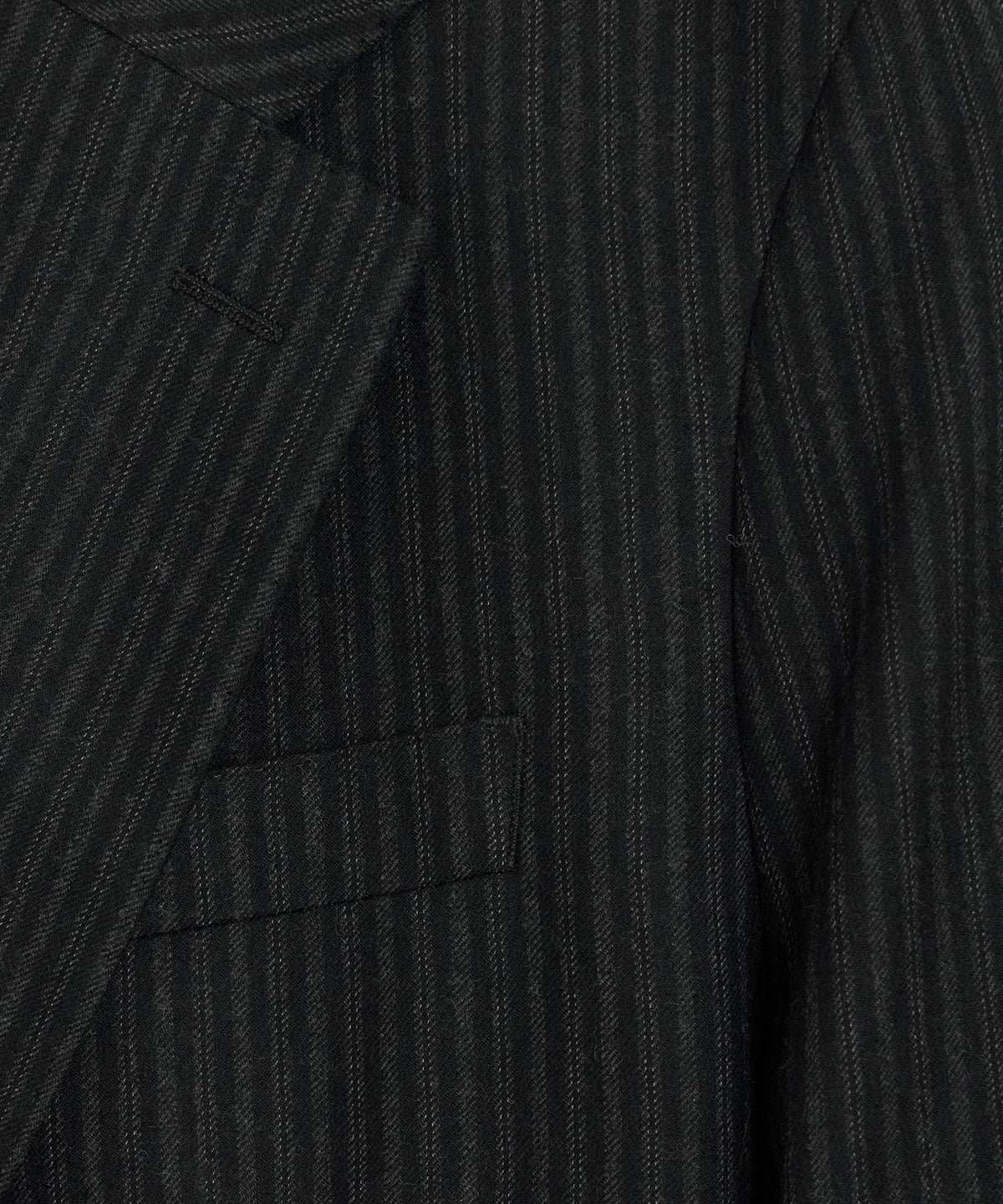 Italian Flannel Pinstripe Wythe Jacket - Black