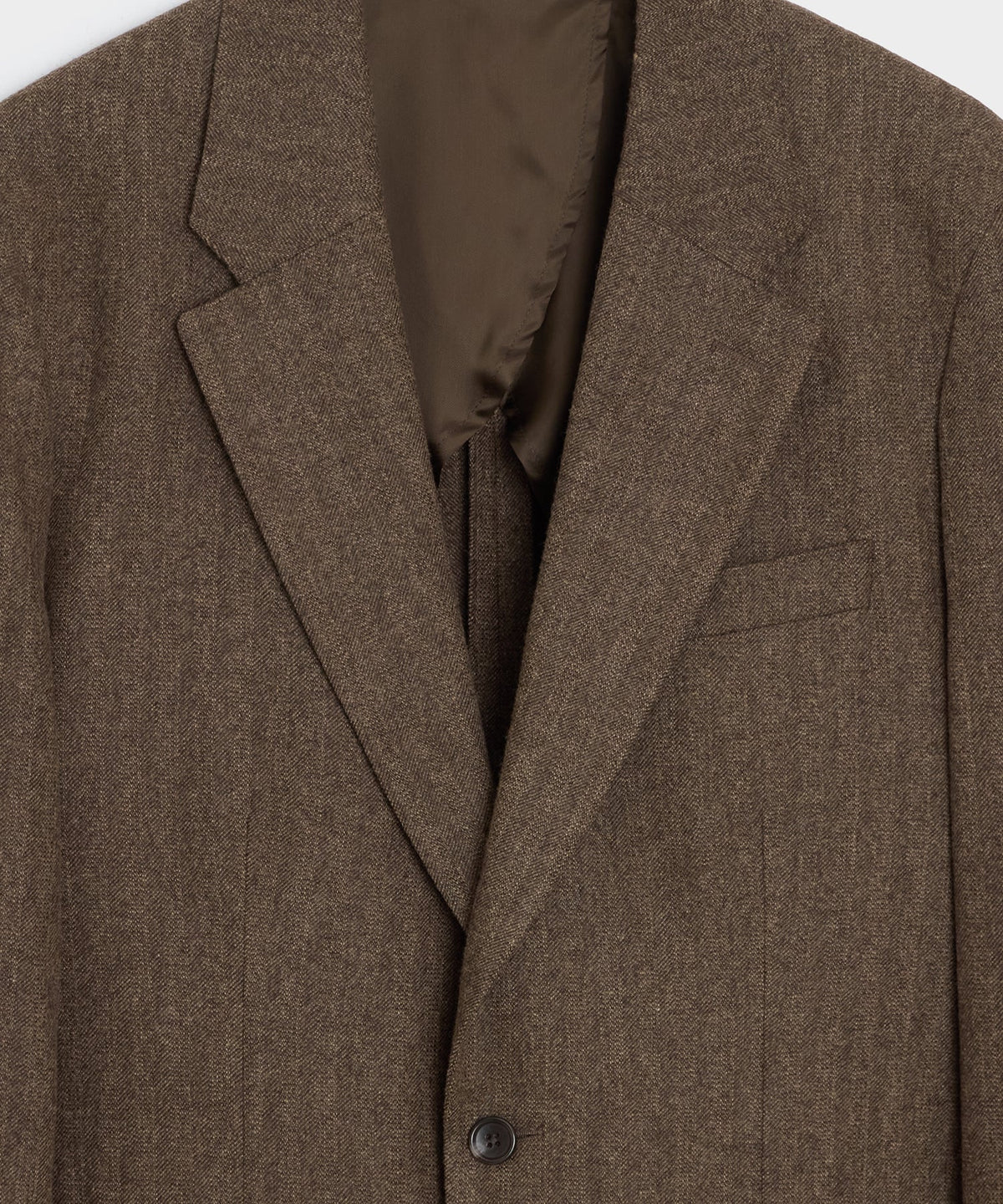 Italian Flannel Herringbone Wythe Jacket - Brown