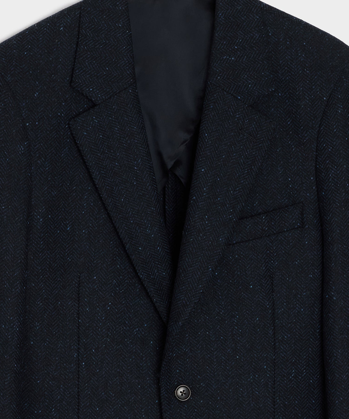 Italian Donegal Herringbone Sutton Jacket - Navy