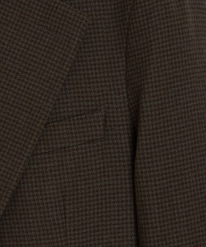 Italian Flannel Houndstooth Madison Jacket - Olive