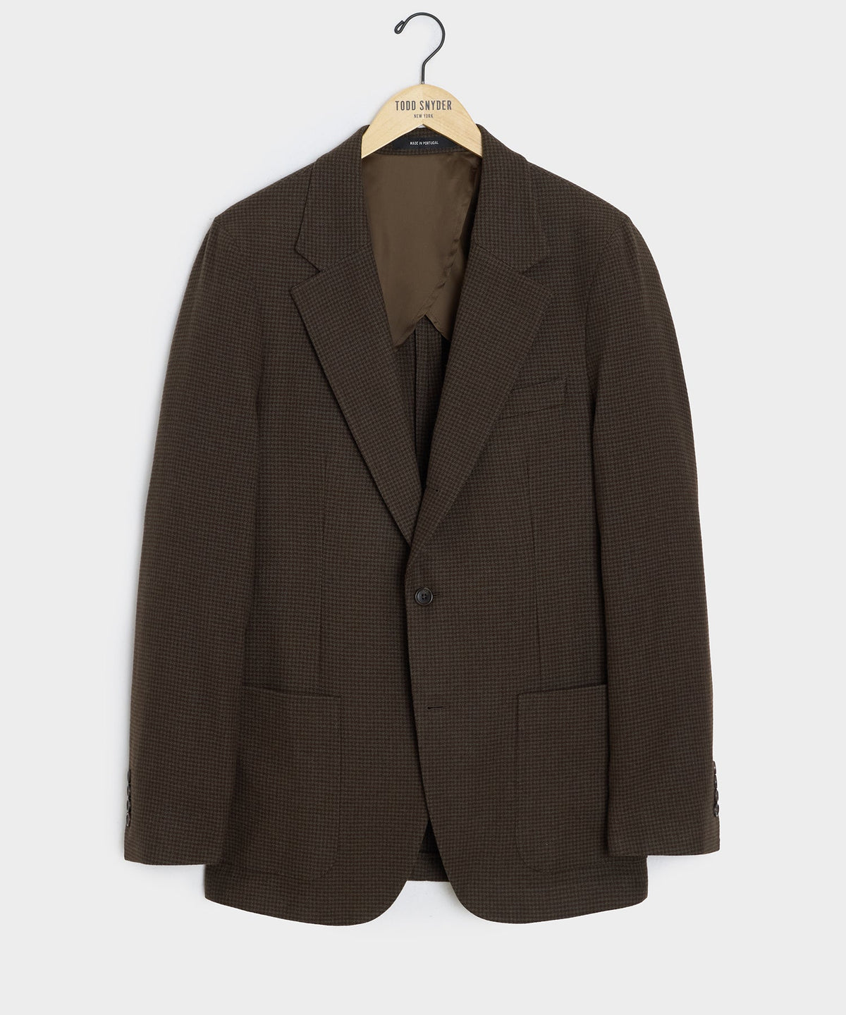 Italian Flannel Houndstooth Madison Jacket - Olive