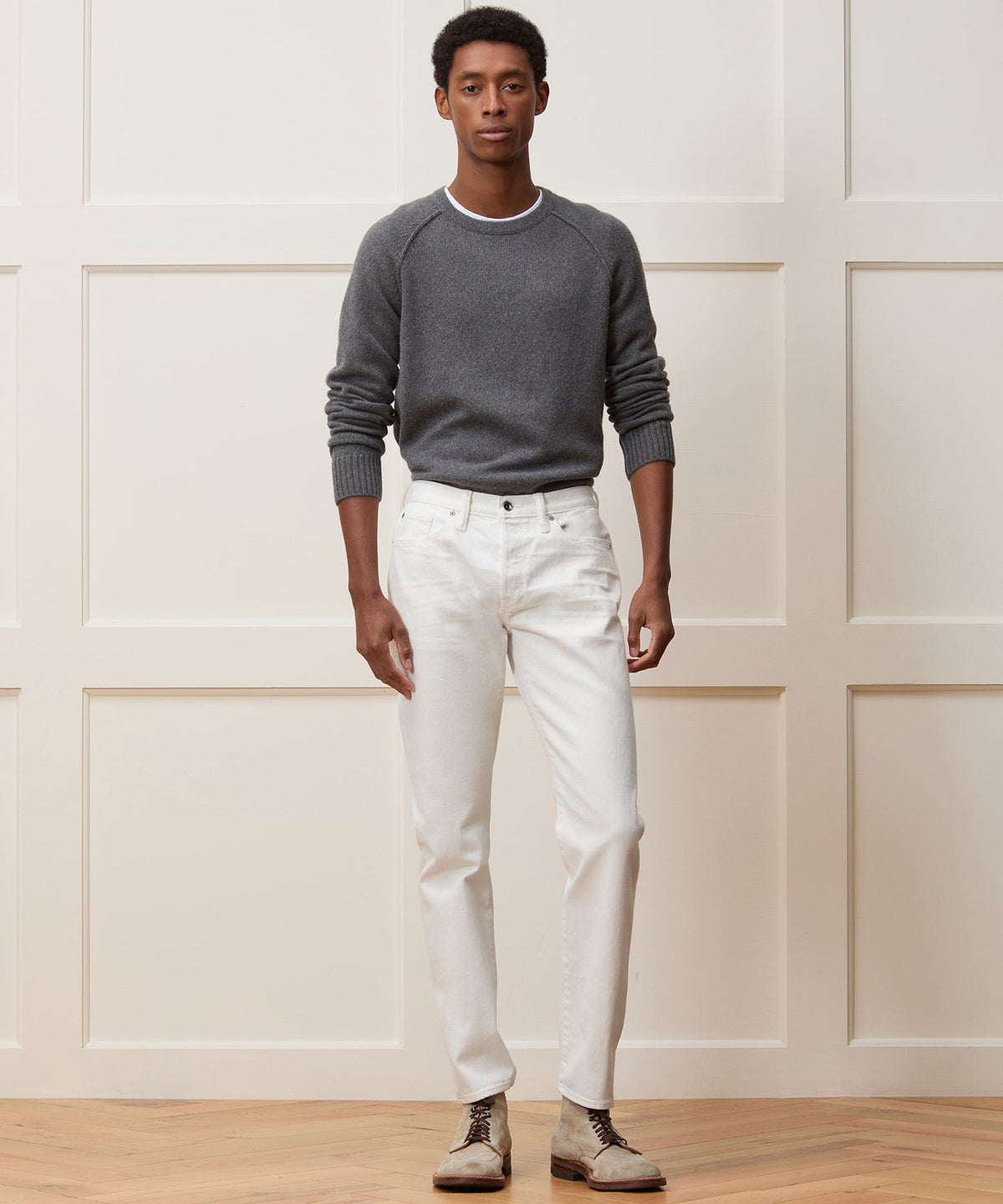 Slim Japanese Selvedge Stretch Jean - White