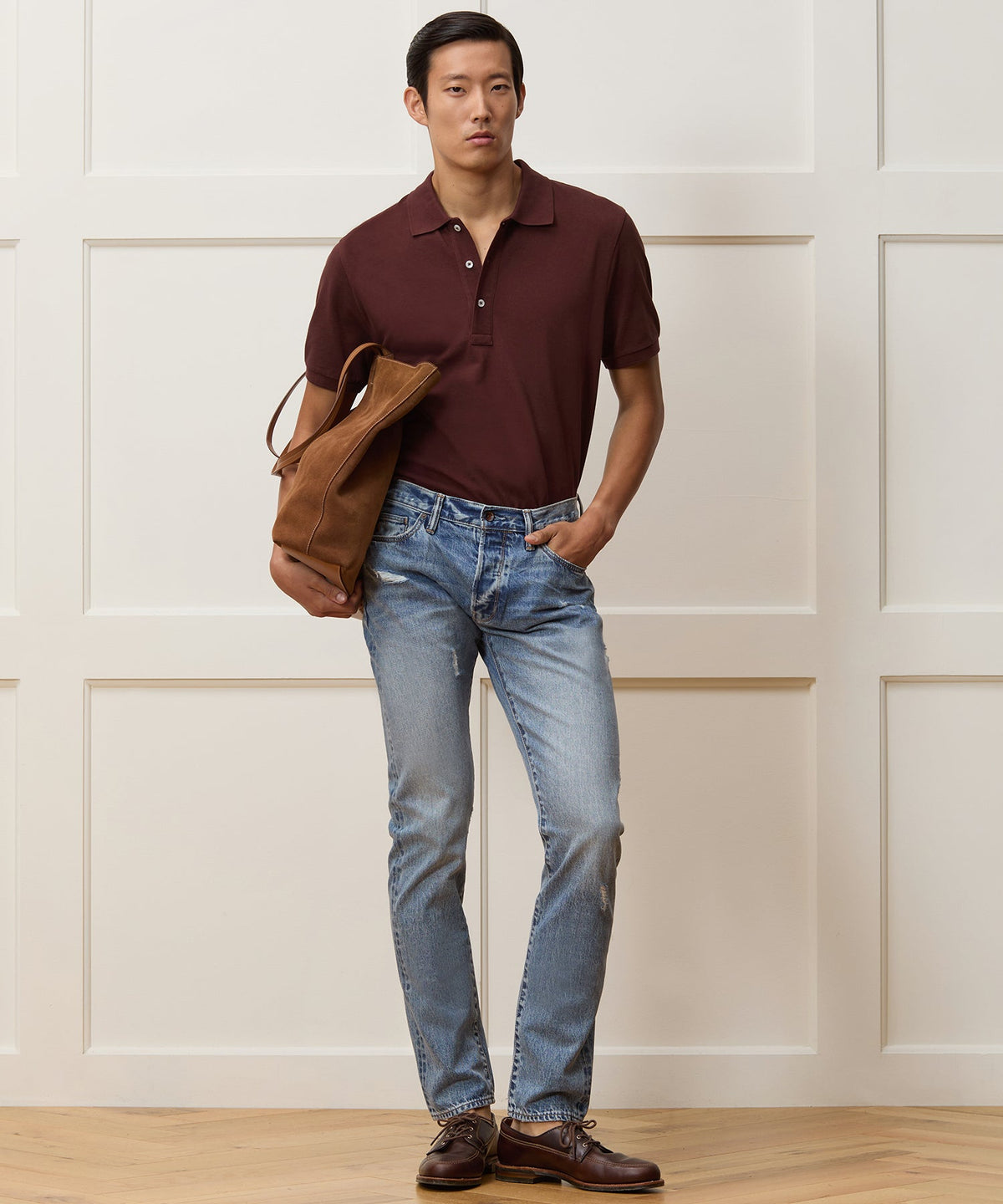 Cotton Pique Polo - Burgundy