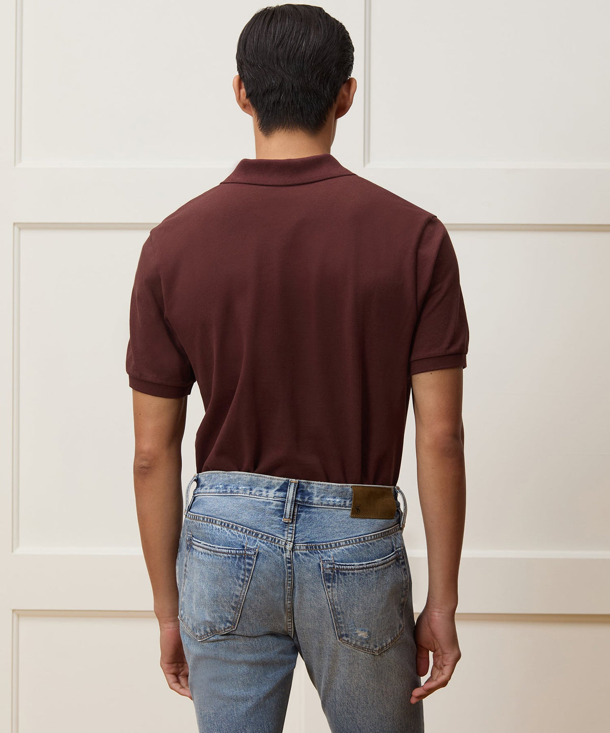 Cotton Pique Polo - Burgundy