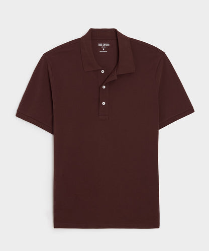 Cotton Pique Polo - Burgundy