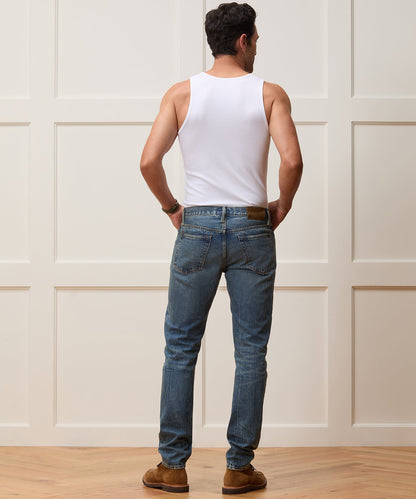 Slim Ribbed Tank - White