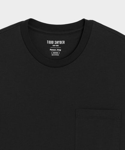 Premium Jersey Pocket Tee - Black