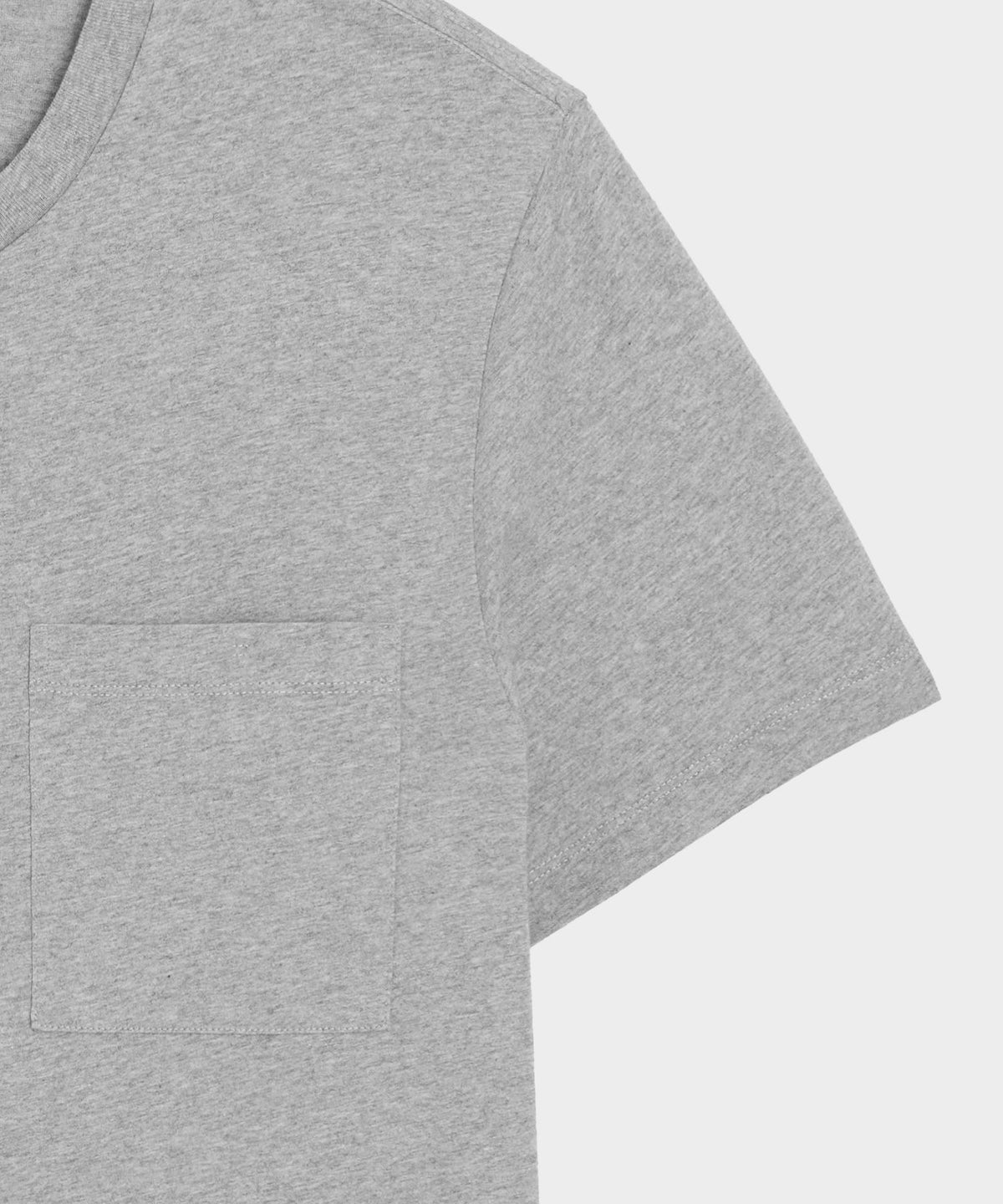 Premium Jersey Pocket Tee - Grey Heather