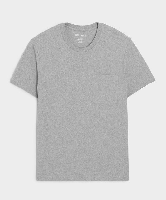 Premium Jersey Pocket Tee - Grey Heather