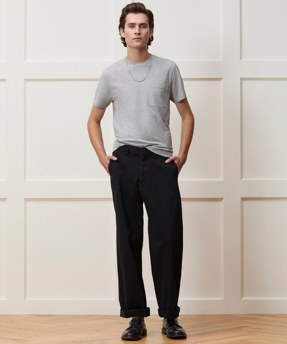 Premium Jersey Pocket Tee - Grey Heather