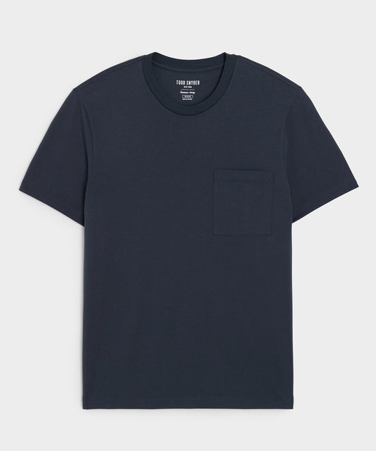 Premium Jersey Pocket Tee - Navy