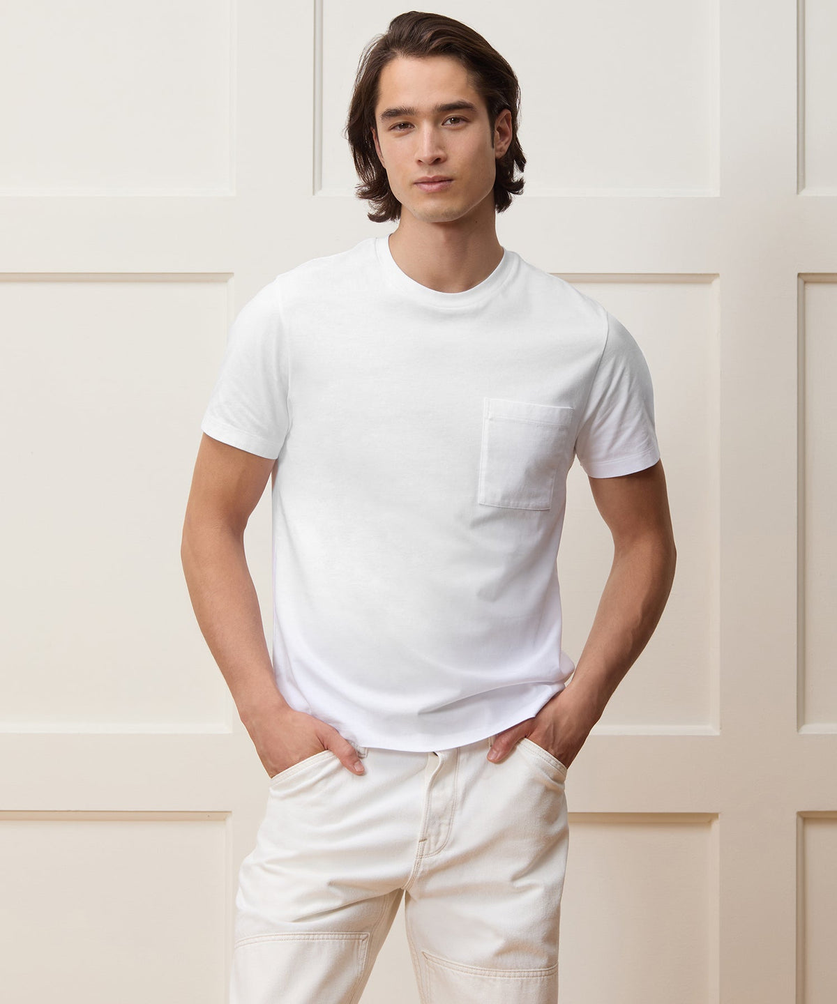 Premium Jersey Pocket Tee - White