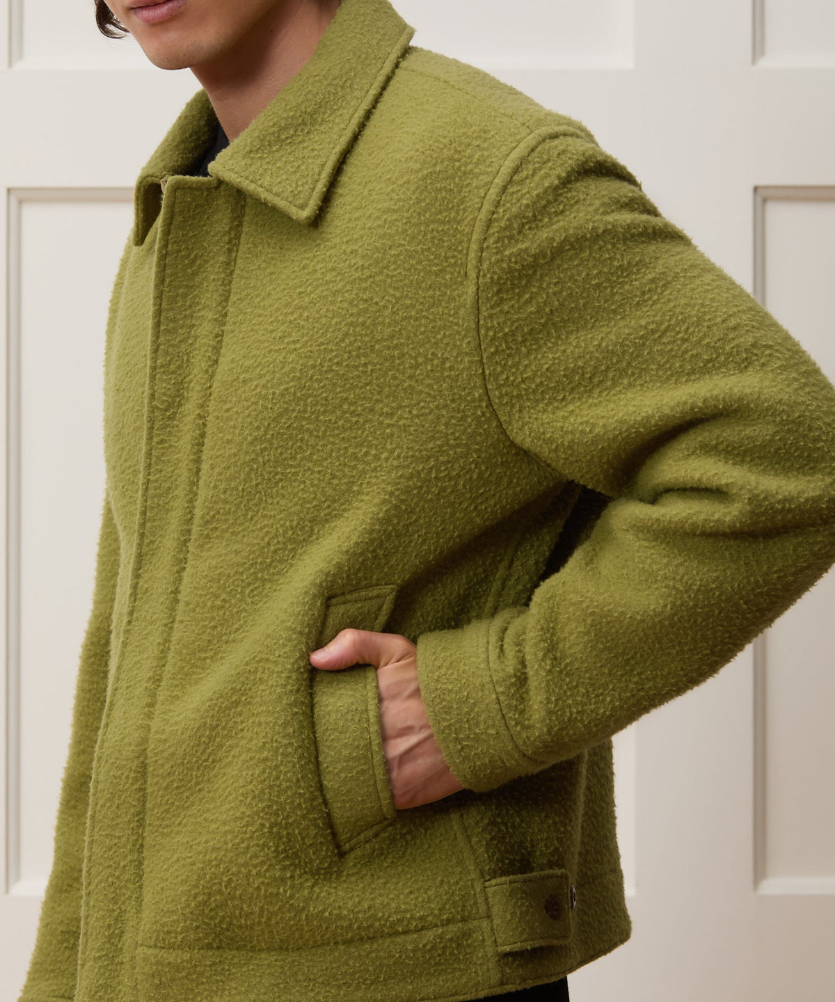 Italian Casentino Aviator Jacket - Citron