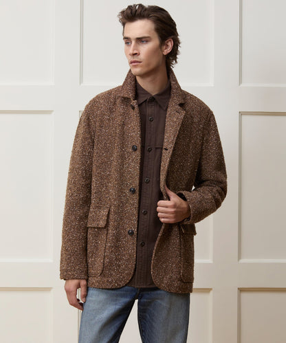 Italian Wool Walking Jacket - Brown