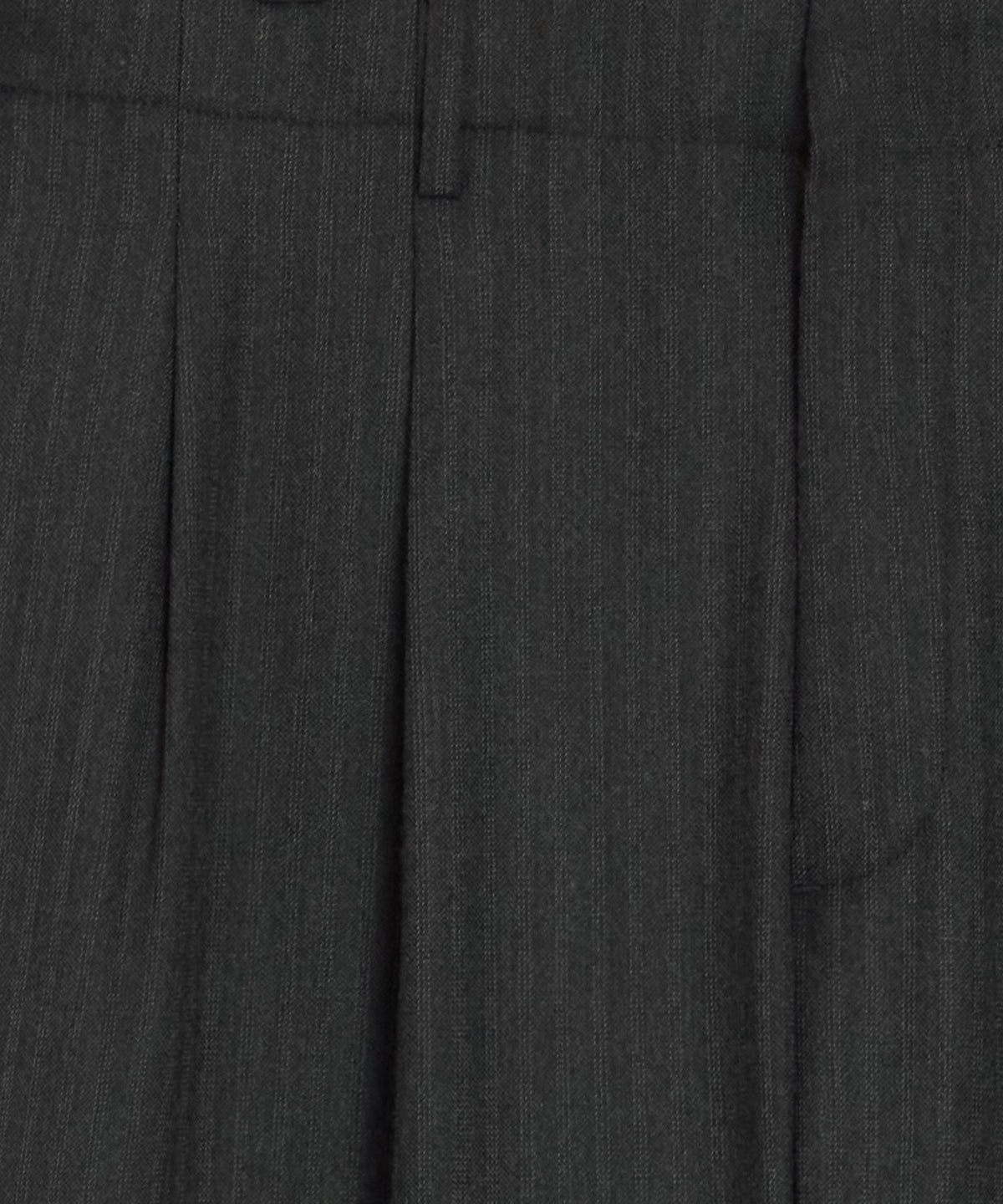 Italian Flannel Striped Hollywood Trouser - Charcoal