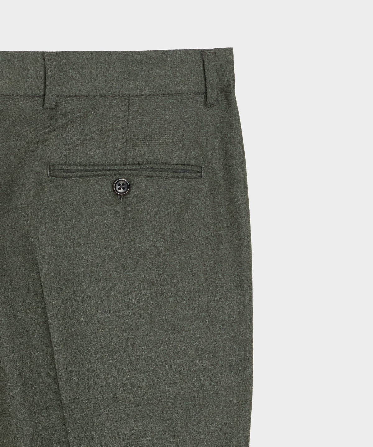 Italian Flannel Sutton Trouser - Oak Moss