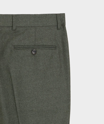Italian Flannel Sutton Trouser - Oak Moss