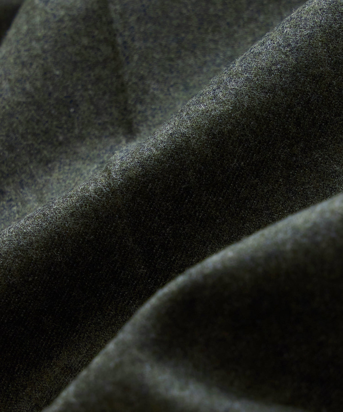Italian Flannel Sutton Trouser - Oak Moss