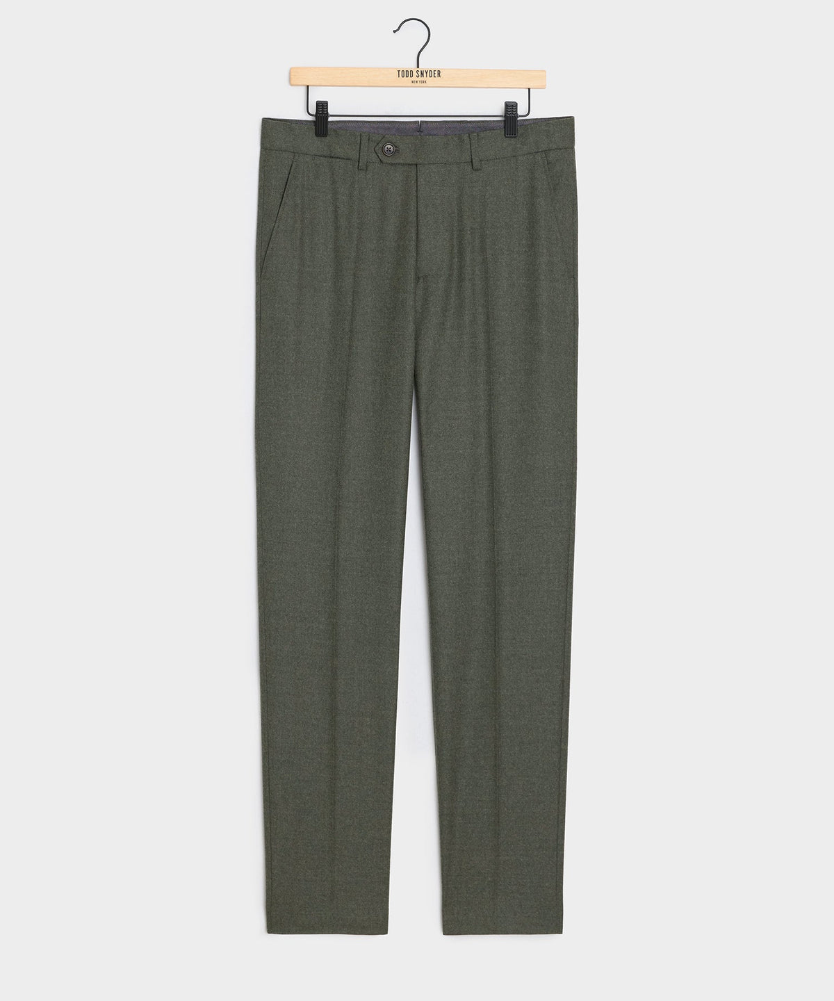 Italian Flannel Sutton Trouser - Oak Moss