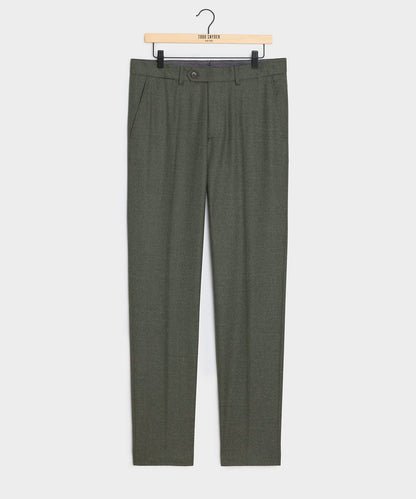 Italian Flannel Sutton Trouser - Oak Moss