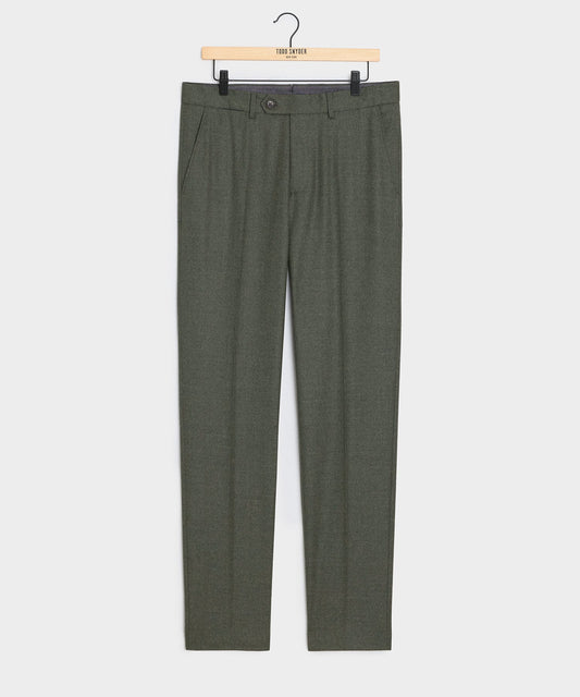 Italian Flannel Sutton Trouser - Oak Moss