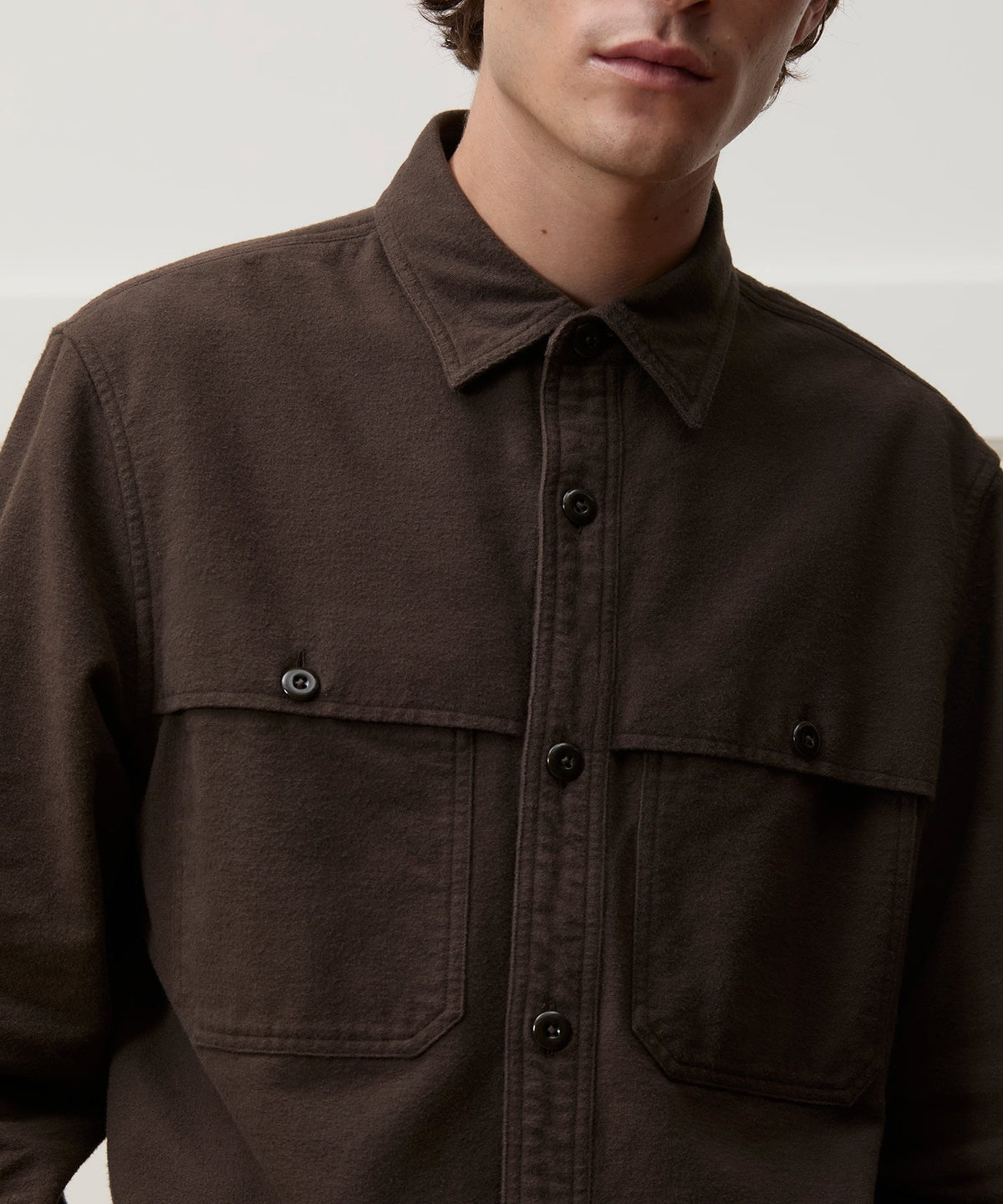 Chamois Cape Shirt - Peppercorn
