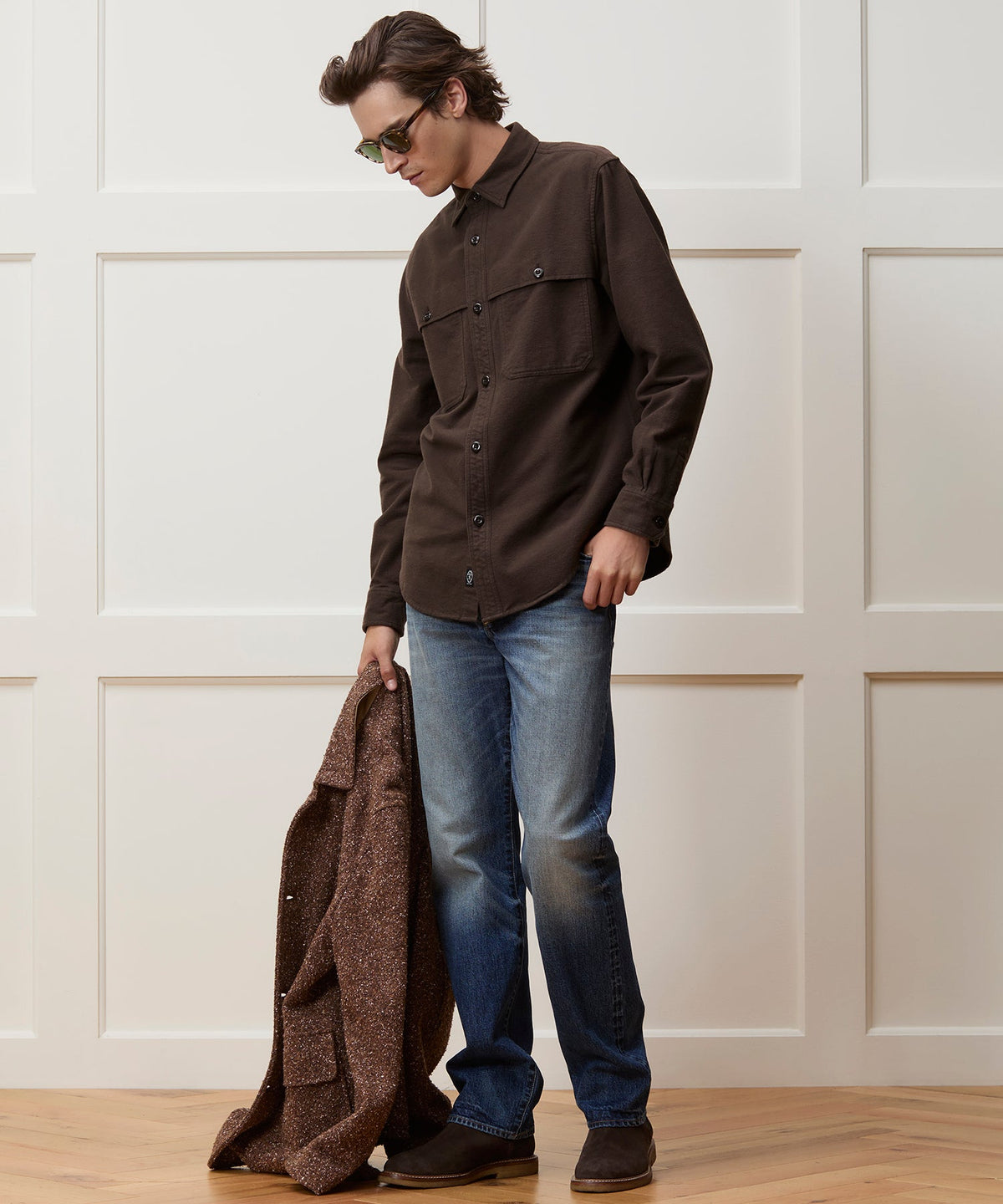 Chamois Cape Shirt - Peppercorn