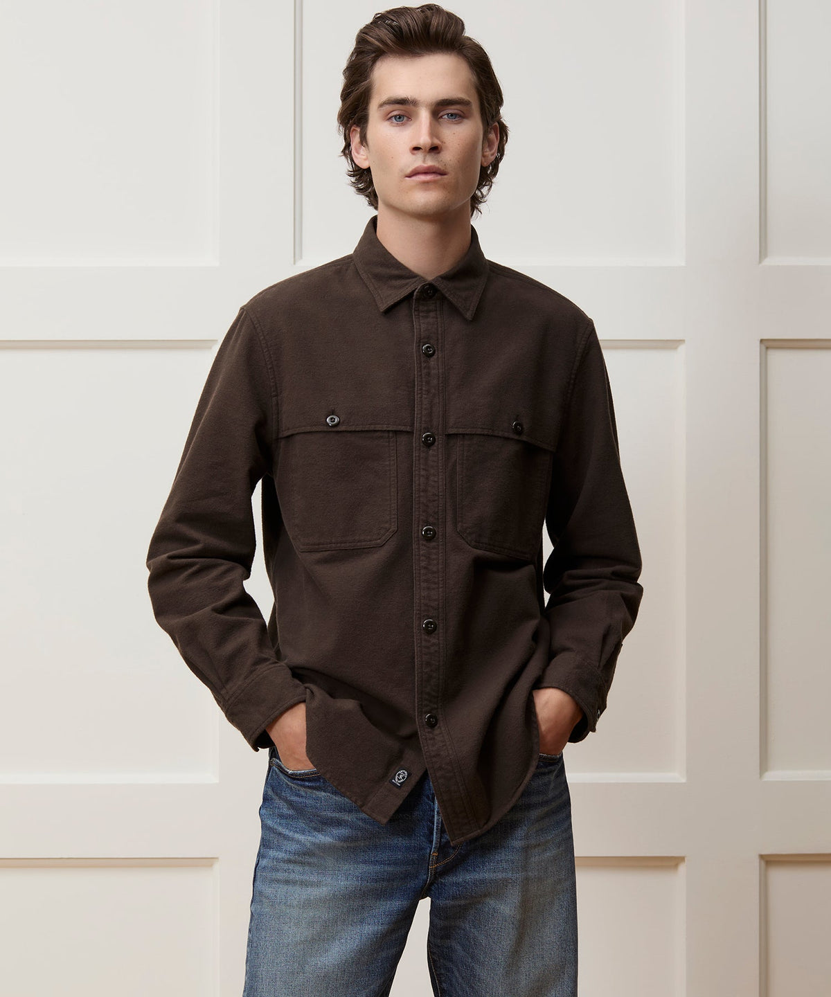 Chamois Cape Shirt - Peppercorn