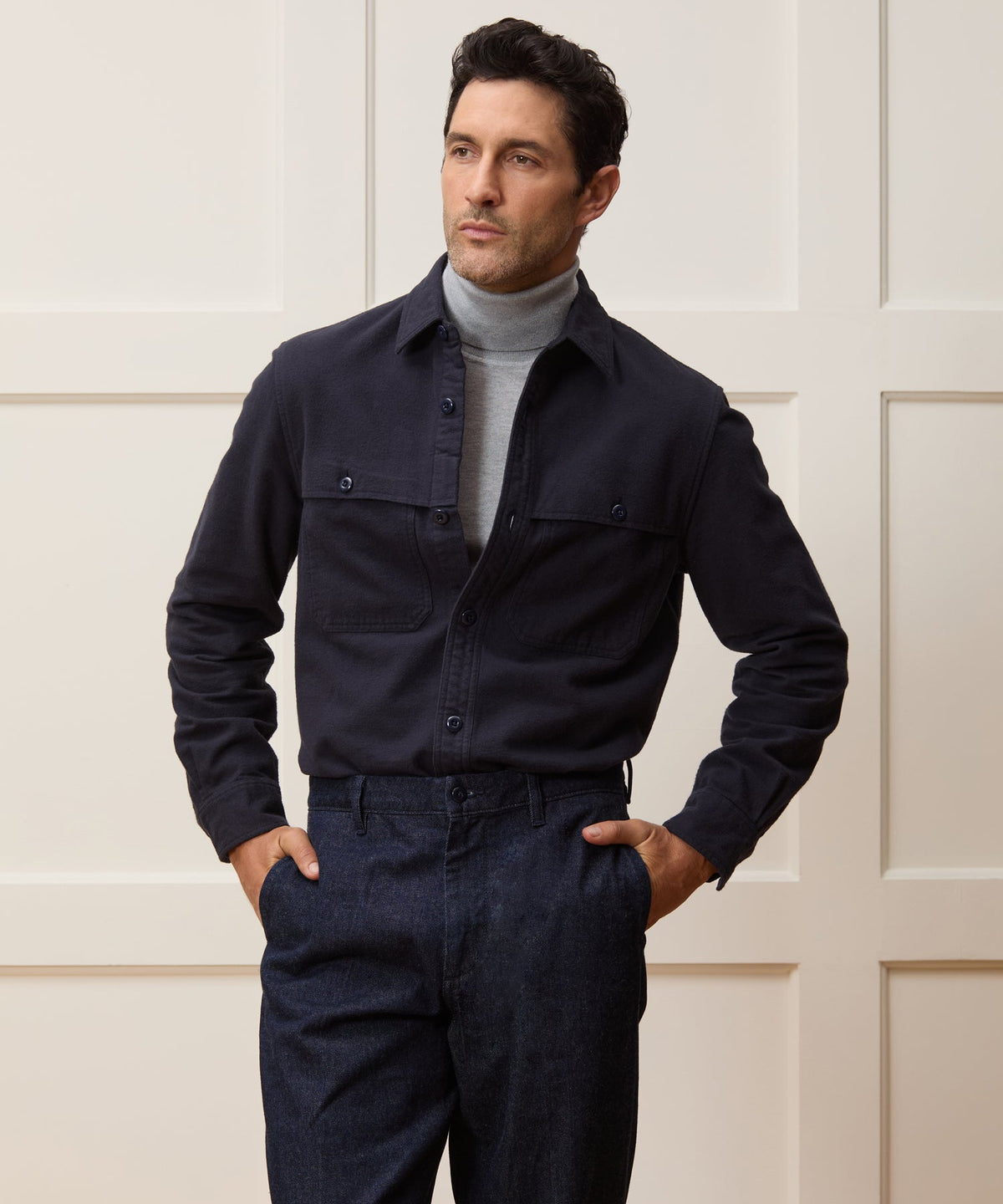 Chamois Cape Shirt - Captain Navy
