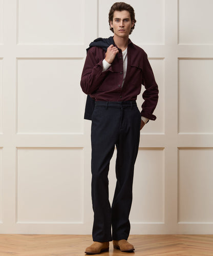 Chamois Cape Shirt - Wine