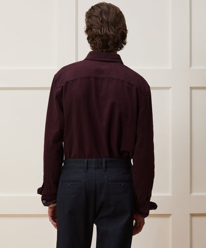 Chamois Cape Shirt - Wine