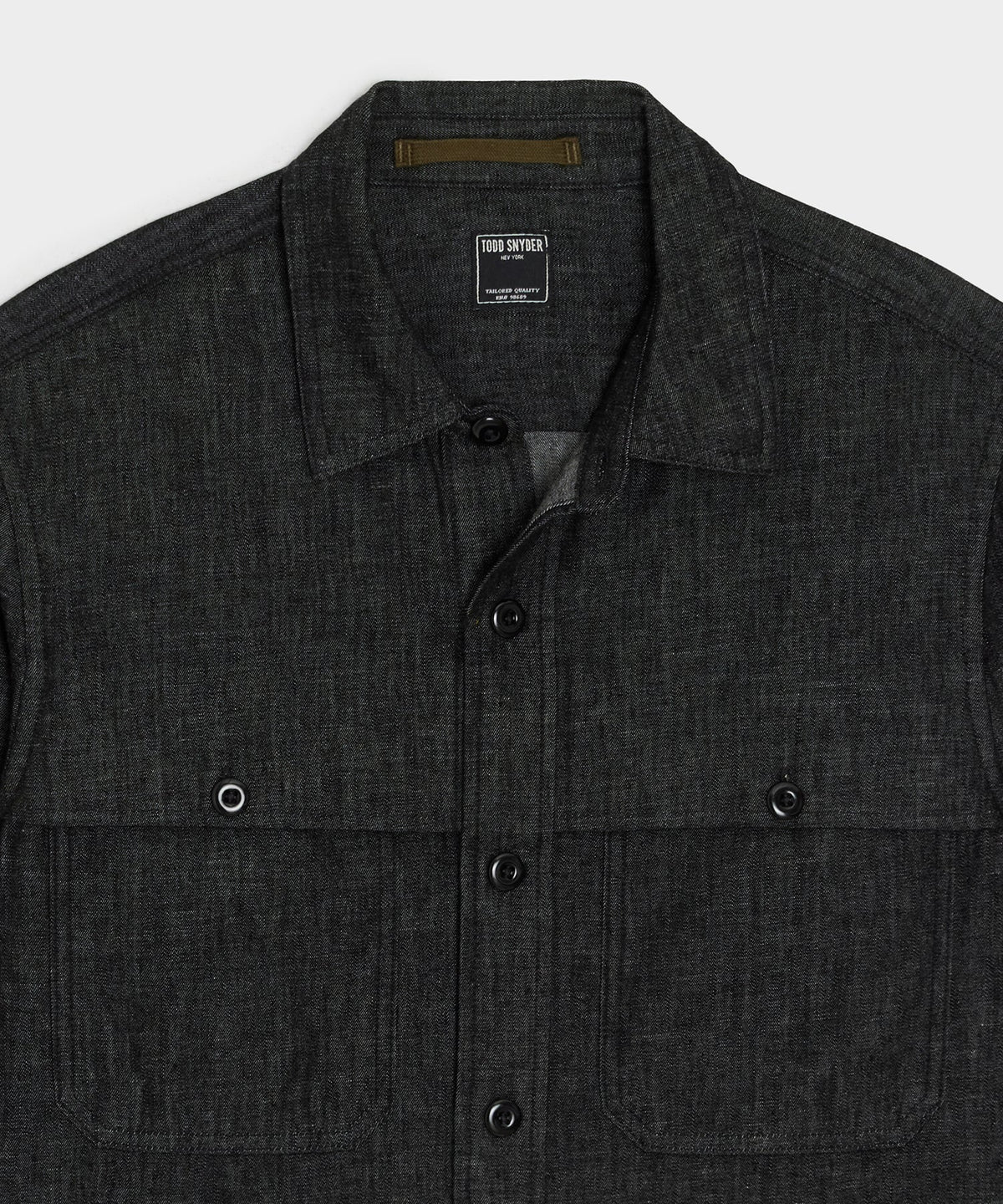 Denim Cape Shirt - Black
