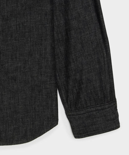Denim Cape Shirt - Black