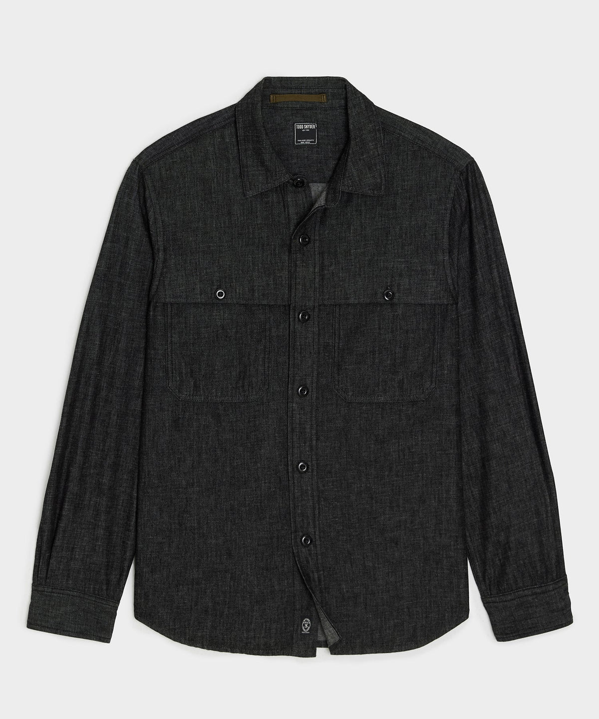 Denim Cape Shirt - Black