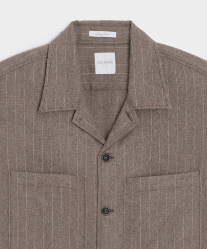 Italian Cashmere Overshirt - Umber