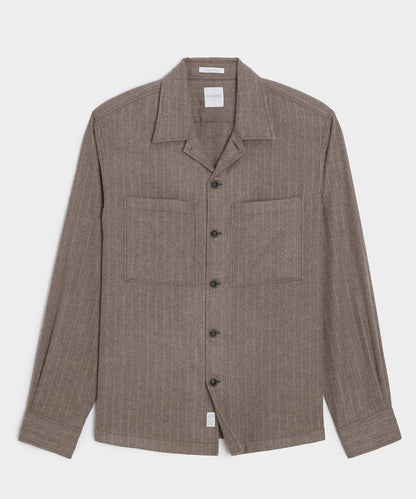 Italian Cashmere Overshirt - Umber