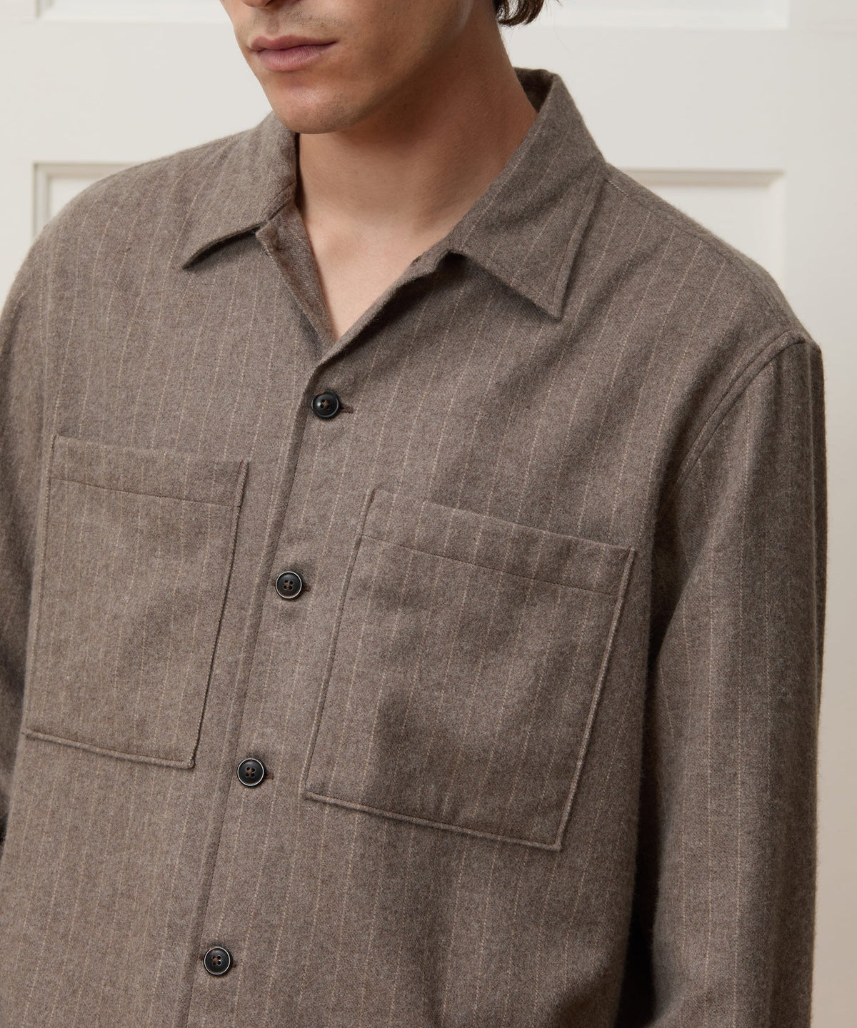Italian Cashmere Overshirt - Umber