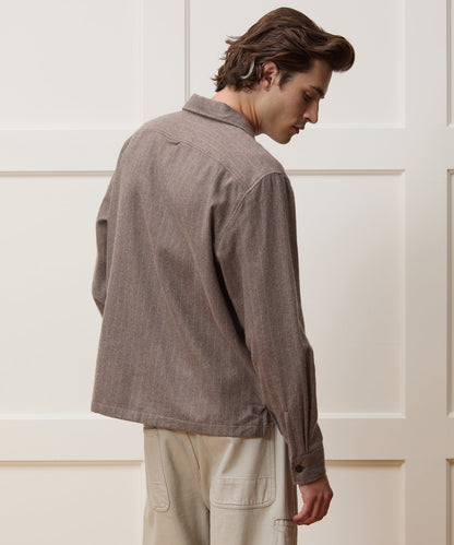 Italian Cashmere Overshirt - Umber