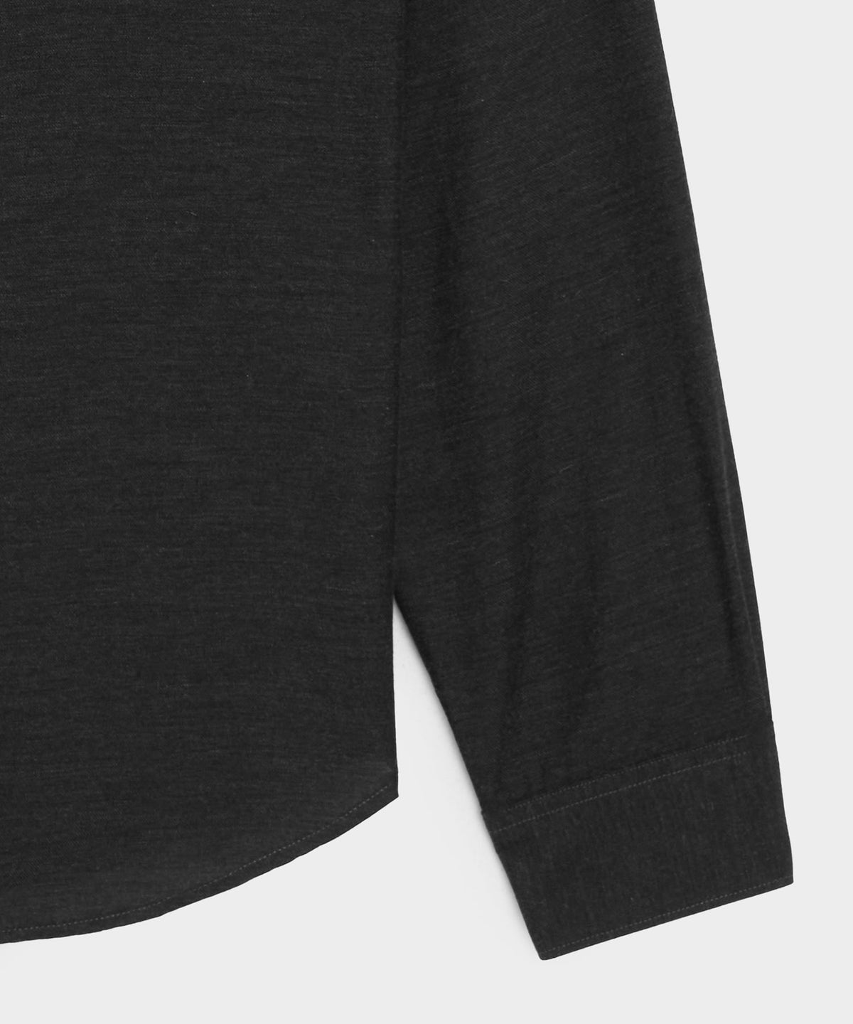 Cotton-Cashmere Sport Shirt - Black